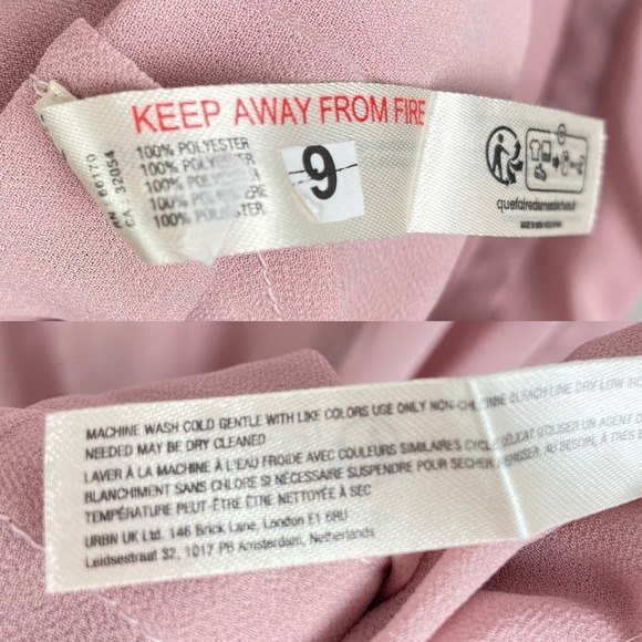 Anthropologie NWT Modern Sheer Midi Dress Violet Ice Pastel Pink Unlined sz 14 - Picture 11 of 11